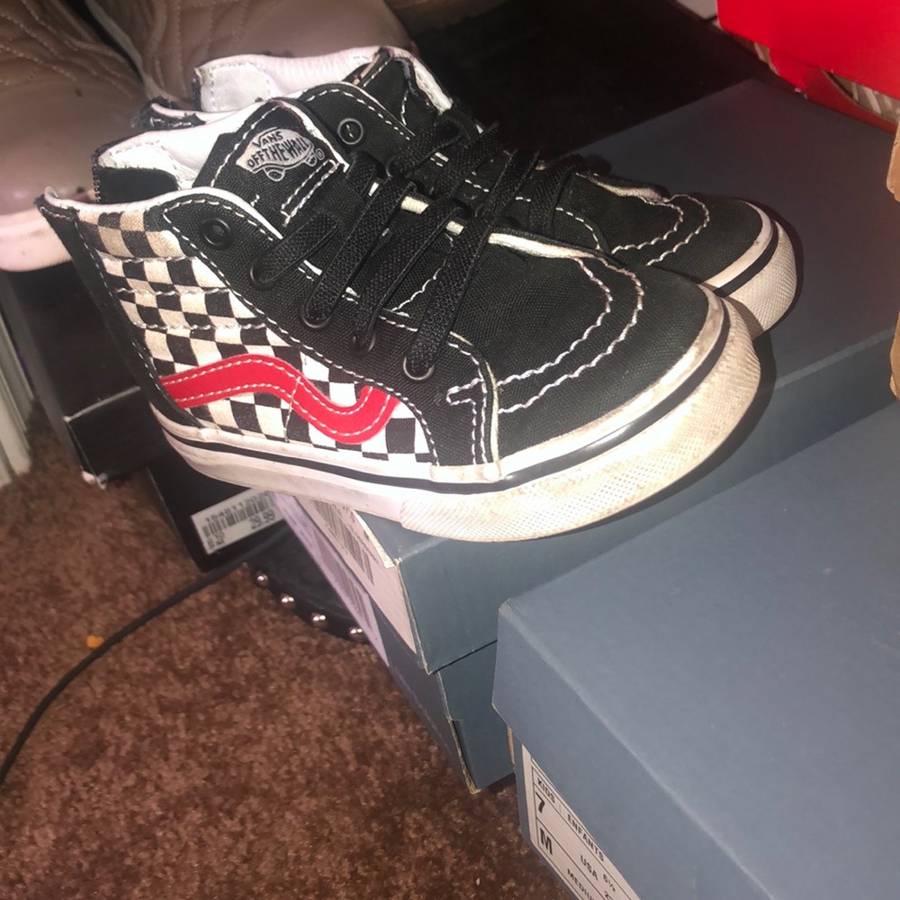 Checkerboard vans toddler